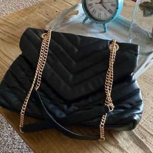 SHEIN Chevron Graphic Flap Shoulder Bag